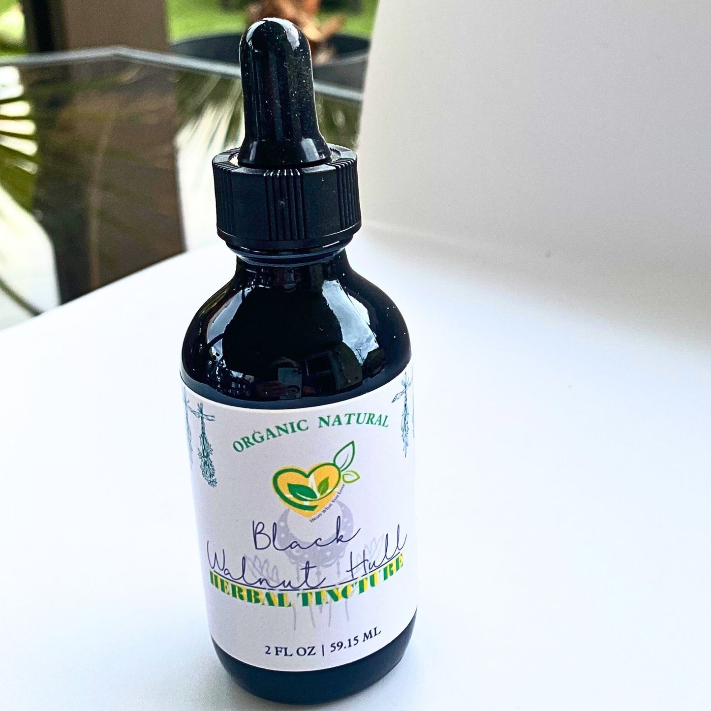 Organic Black Walnut Hull Tincture – 2 FL OZ – Natural Parasite Detox, Digestive Support, Immune Boost, Anti-Fungal Remedy