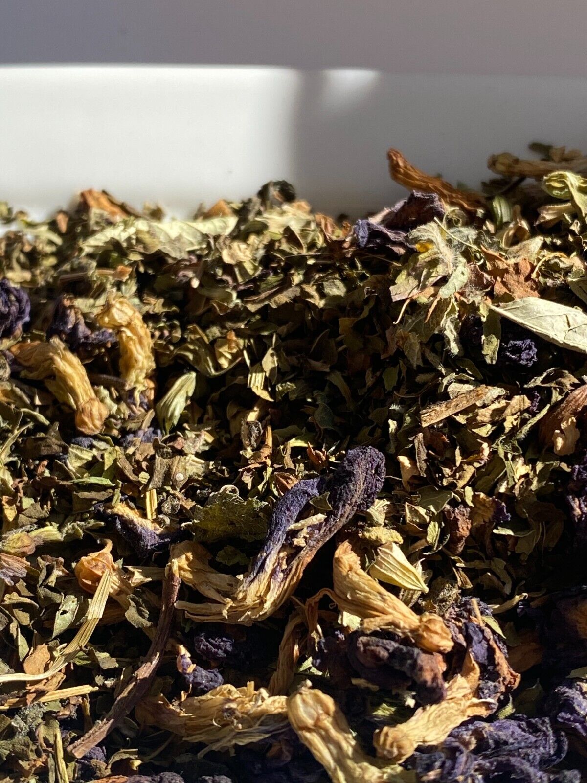 Gourmet Loose Tea A Blend of Peppermint, Butterfly Pea Flower Lemon Balm 3.5 OZ