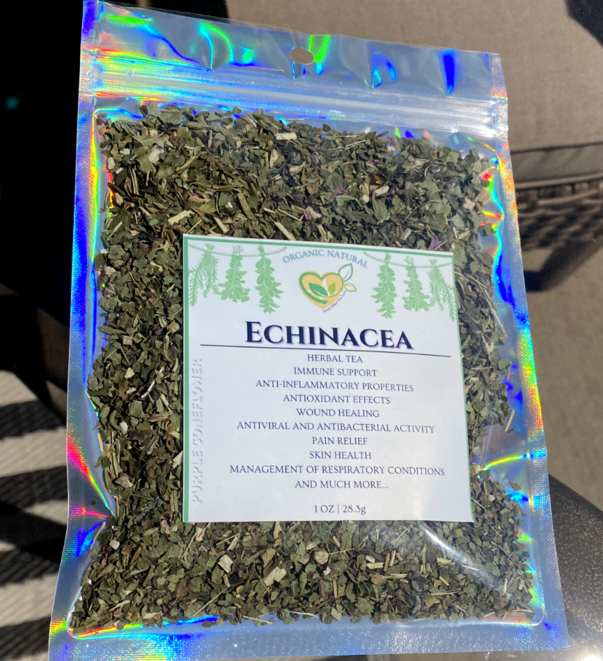 Echinacea Organic Herb Dried Cut Kosher Ready Echinacea Purpurea 28.3g 100% Pure
