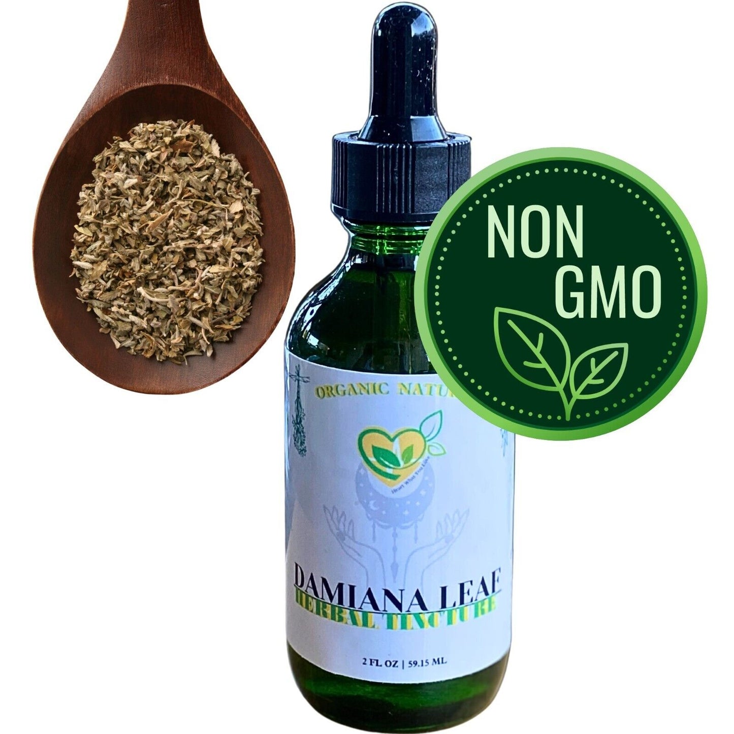 Damiana Tincture Liquid Herbal Drops 2 FL OZ Natural Organic Plant-base Extract
