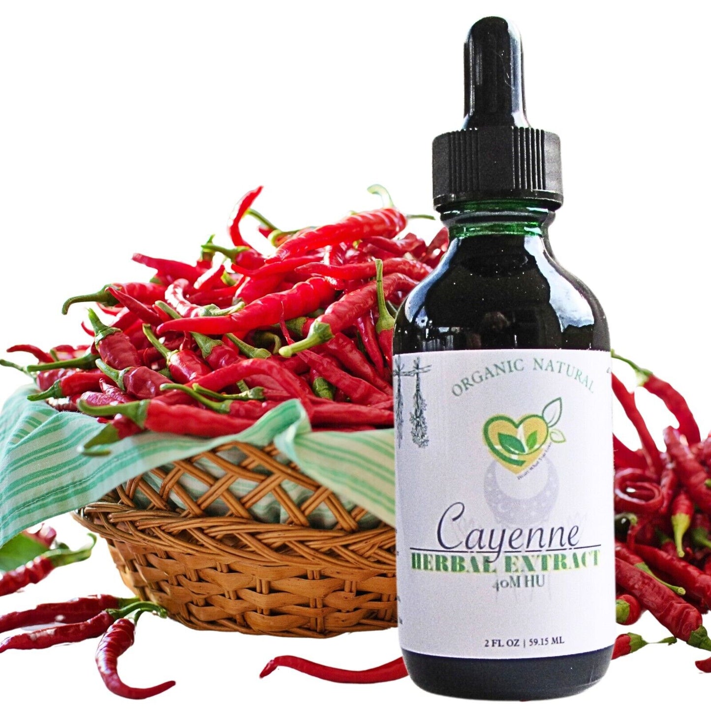 Cayenne Extract 40M HU Non-Alcohol Liquid Herbal Drops Natural 2oz Zesty Aid