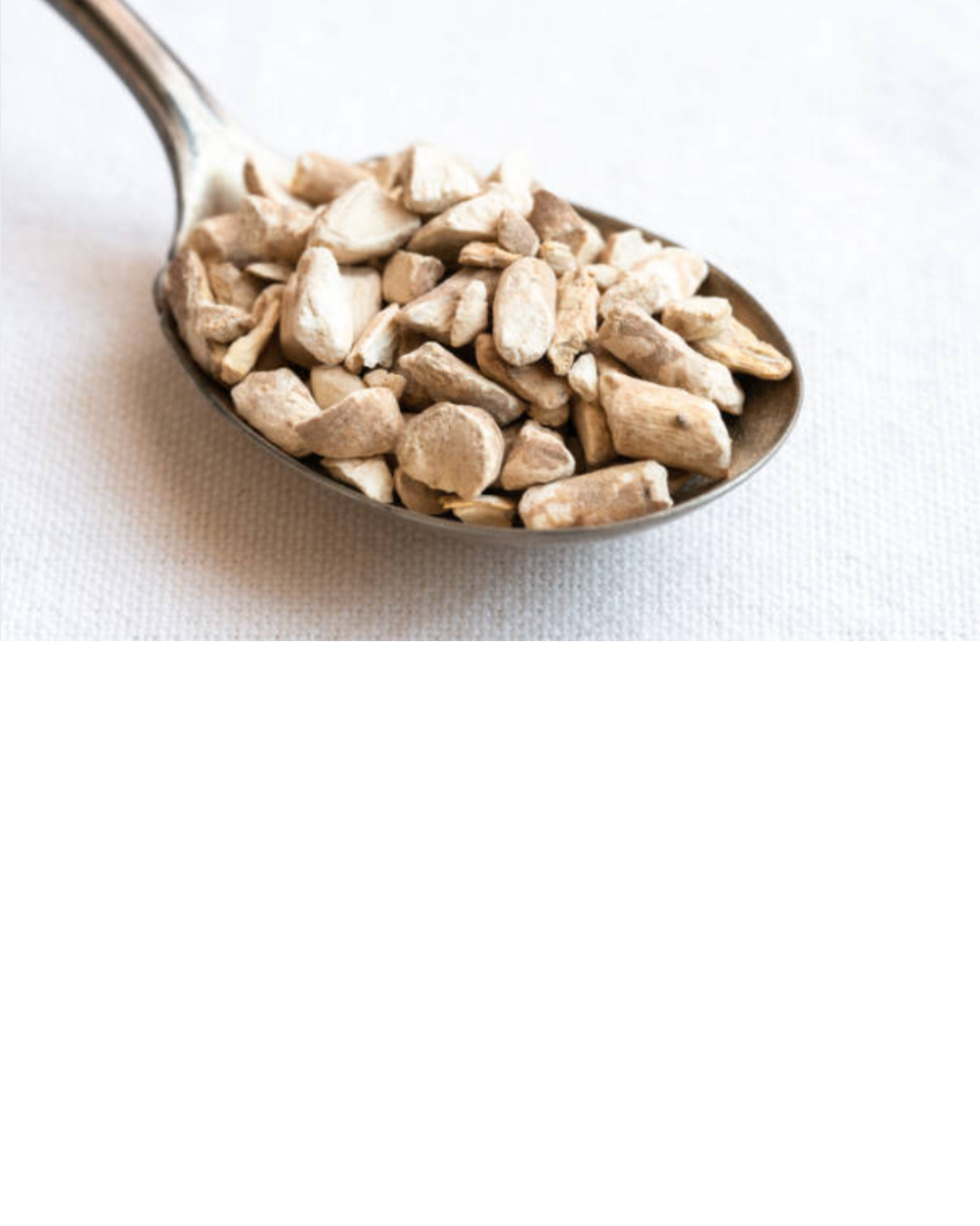 Ashwagandha Root whole dried herb label, Withania somnifera botanical identity card