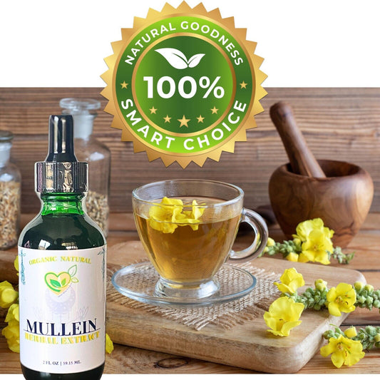 "Mullein Leaf Non-Alcohol Extract 2 Oz for Lungs & Breath Support" "Natural Mullein Leaf Liquid Drops 2 Oz - Alcohol-Free Respiratory Aid" "2 Oz Mullein Leaf Non-Alcohol Extract for Lung Health & Breathing Support" "Mullein Leaf Non-Alcohol Tincture 2 Oz 