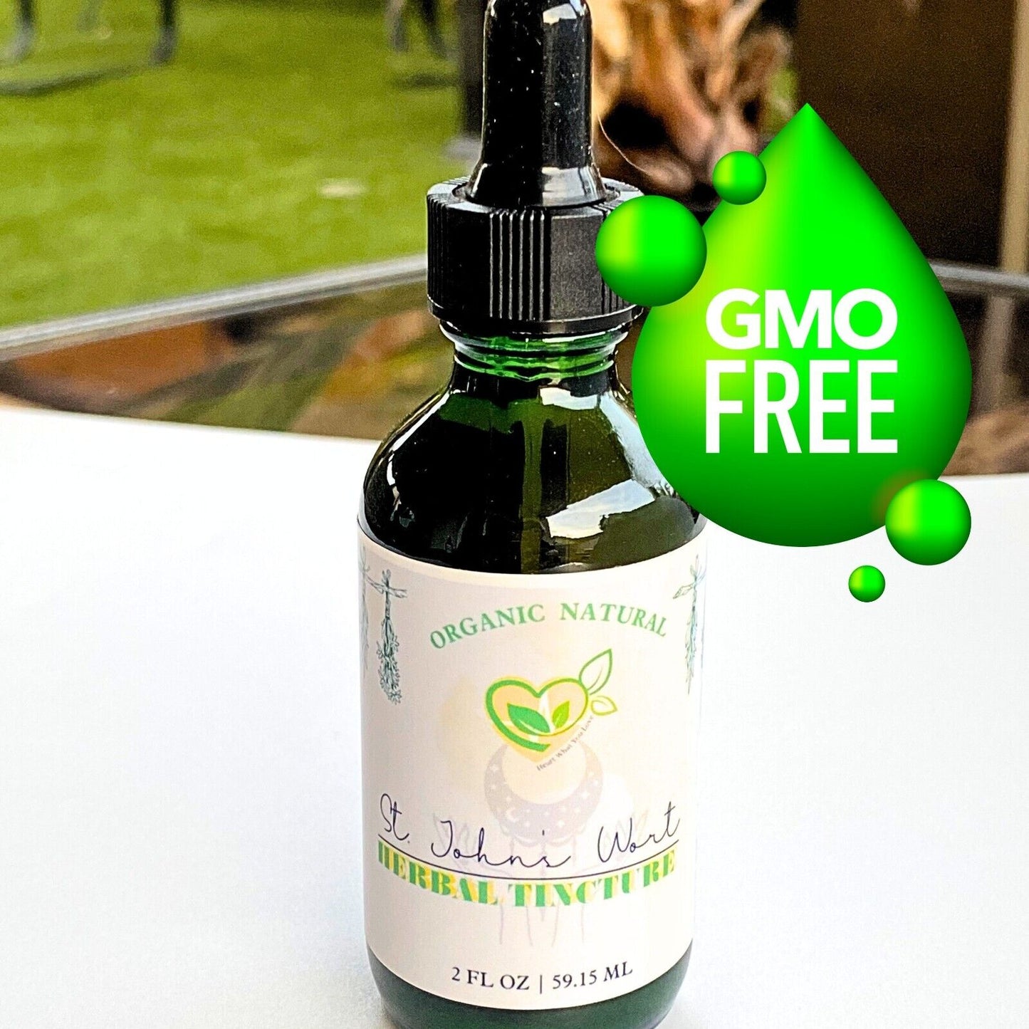 St Johns Wort Tincture Organic Liquid Herbal Drops 2 oz Natural Mood Sleep Aid