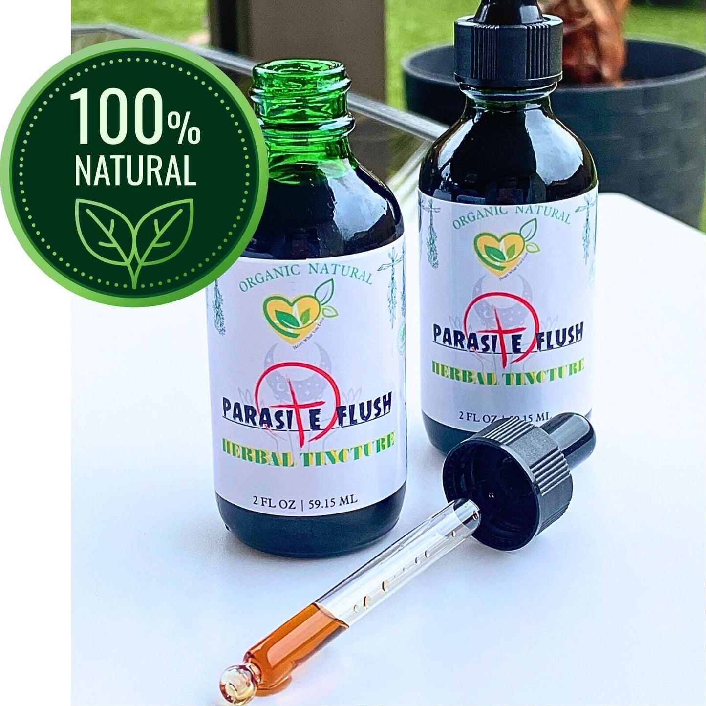 "Parasite Detox Liquid Drops Organic Herbal Extract 2 FL OZ"