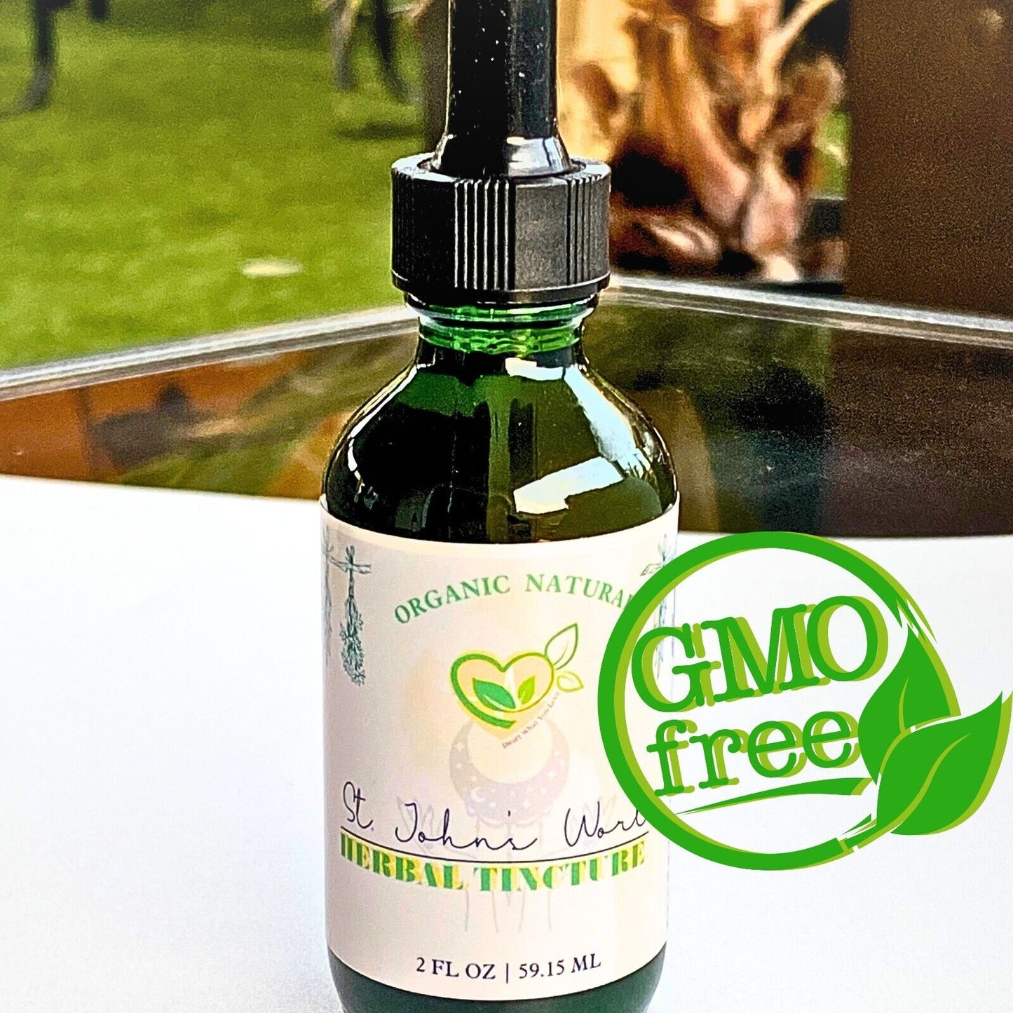St Johns Wort Tincture Organic Liquid Herbal Drops 2 oz Natural Mood Sleep Aid