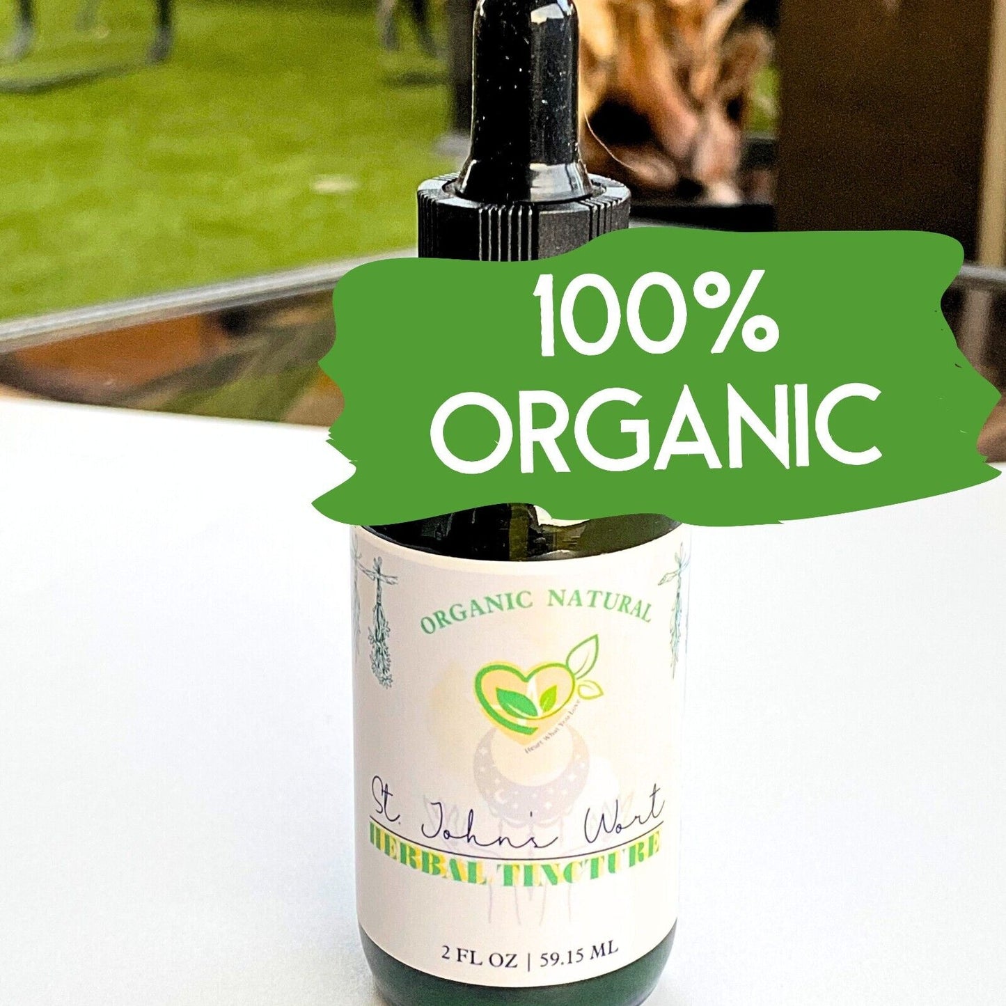 St Johns Wort Tincture Organic Liquid Herbal Drops 2 oz Natural Mood Sleep Aid