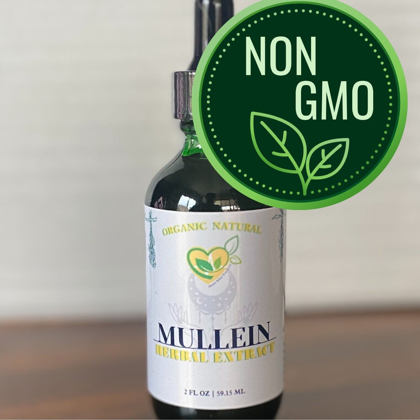 Mullein Leaf extract dropper, non-alcohol botanical herbal liquid drops