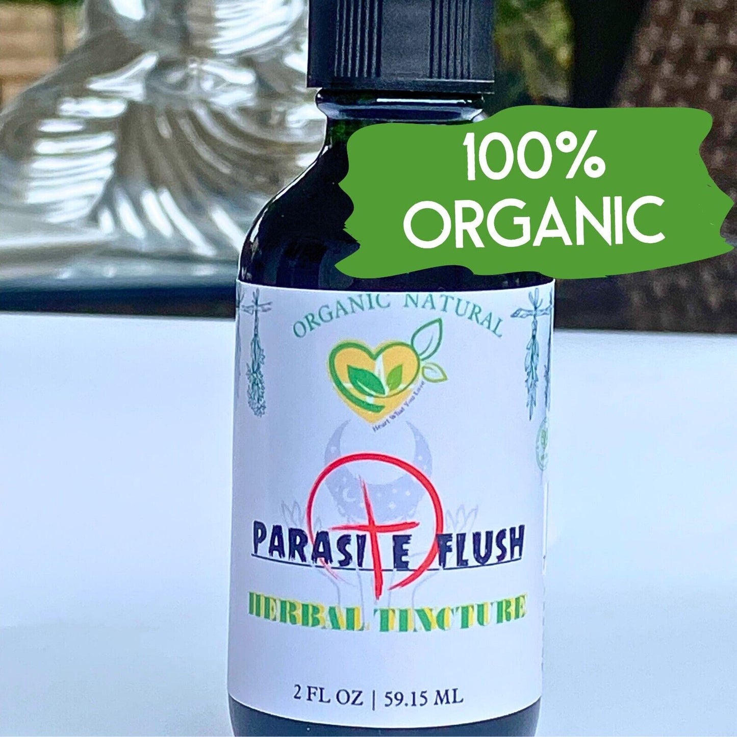 Parasite Flush Organic Tincture Detox Herbal Drops 2 FL OZ"