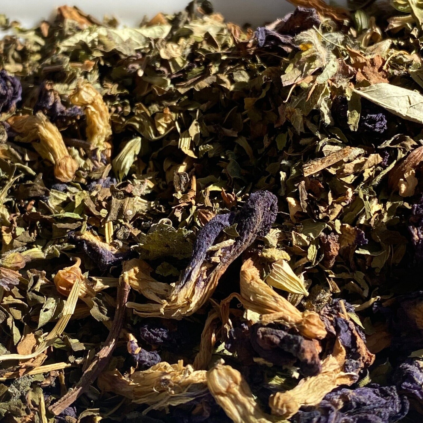 Gourmet Loose Tea A Blend of Peppermint, Butterfly Pea Flower Lemon Balm 3.5 OZ
