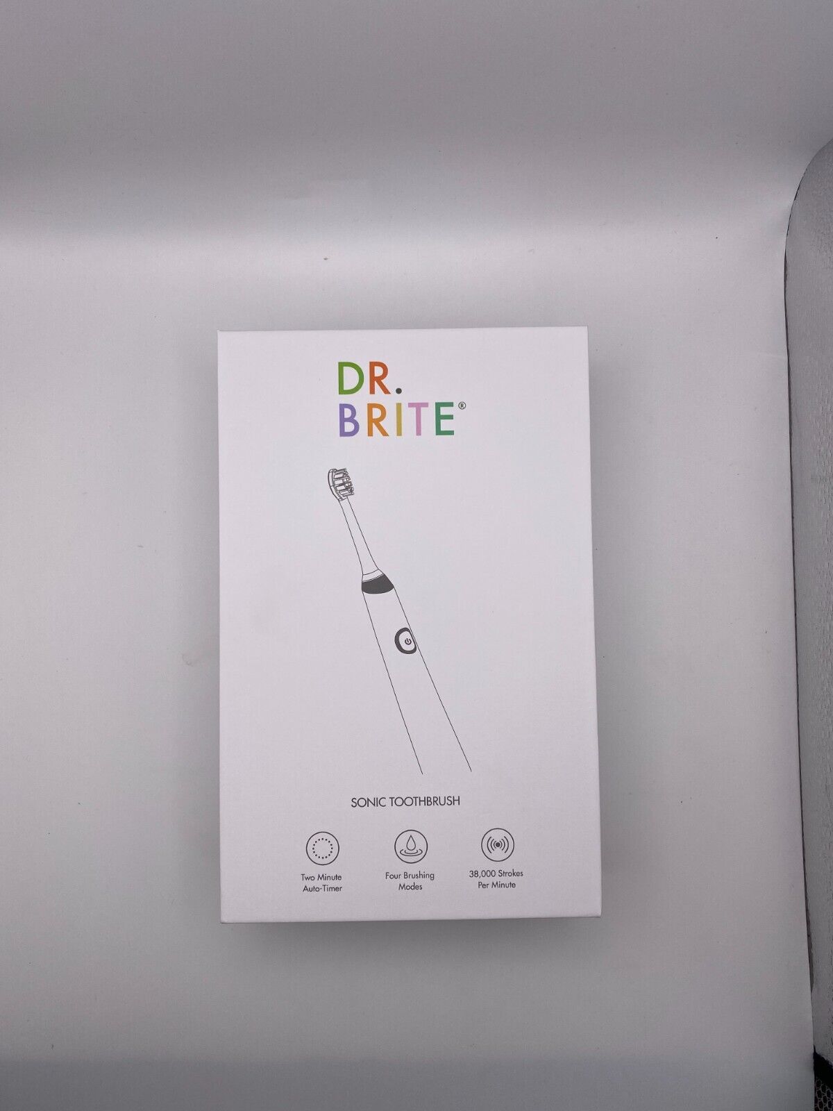 Dr Brite Sonic Electric Toothbrush 38K Strokes PerMin 4 Mode 3 Replacement Heads