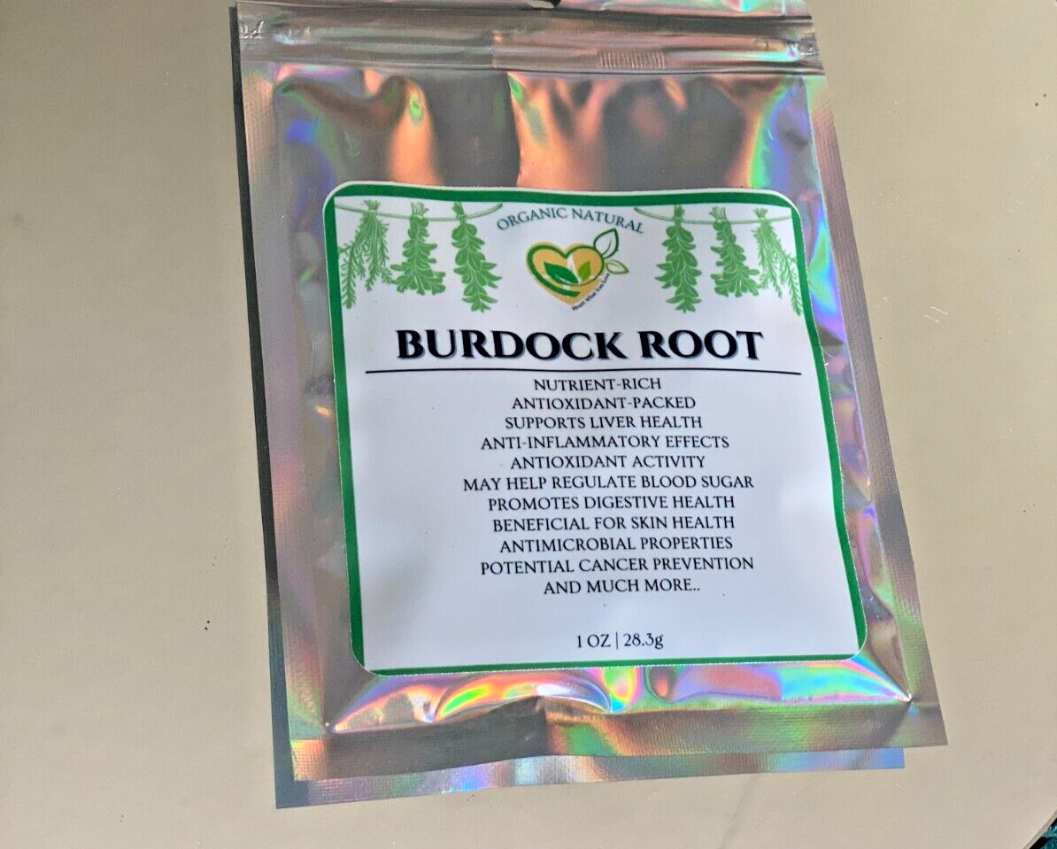 Burdock Root Cut & Sifted Organic Herb Natural Herbal 28.3g 1 OZ Diabetic Health