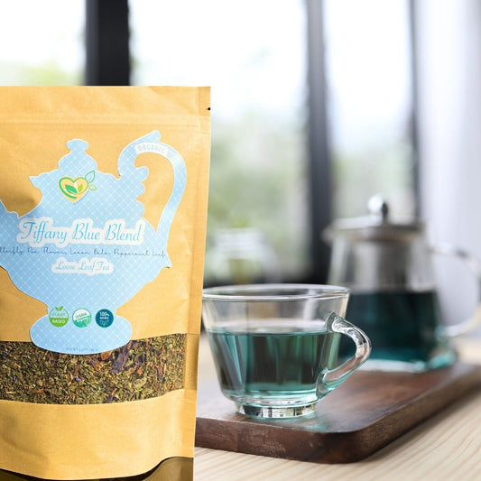Gourmet Loose Tea A Blend of Peppermint, Butterfly Pea Flower Lemon Balm 3.5 OZ