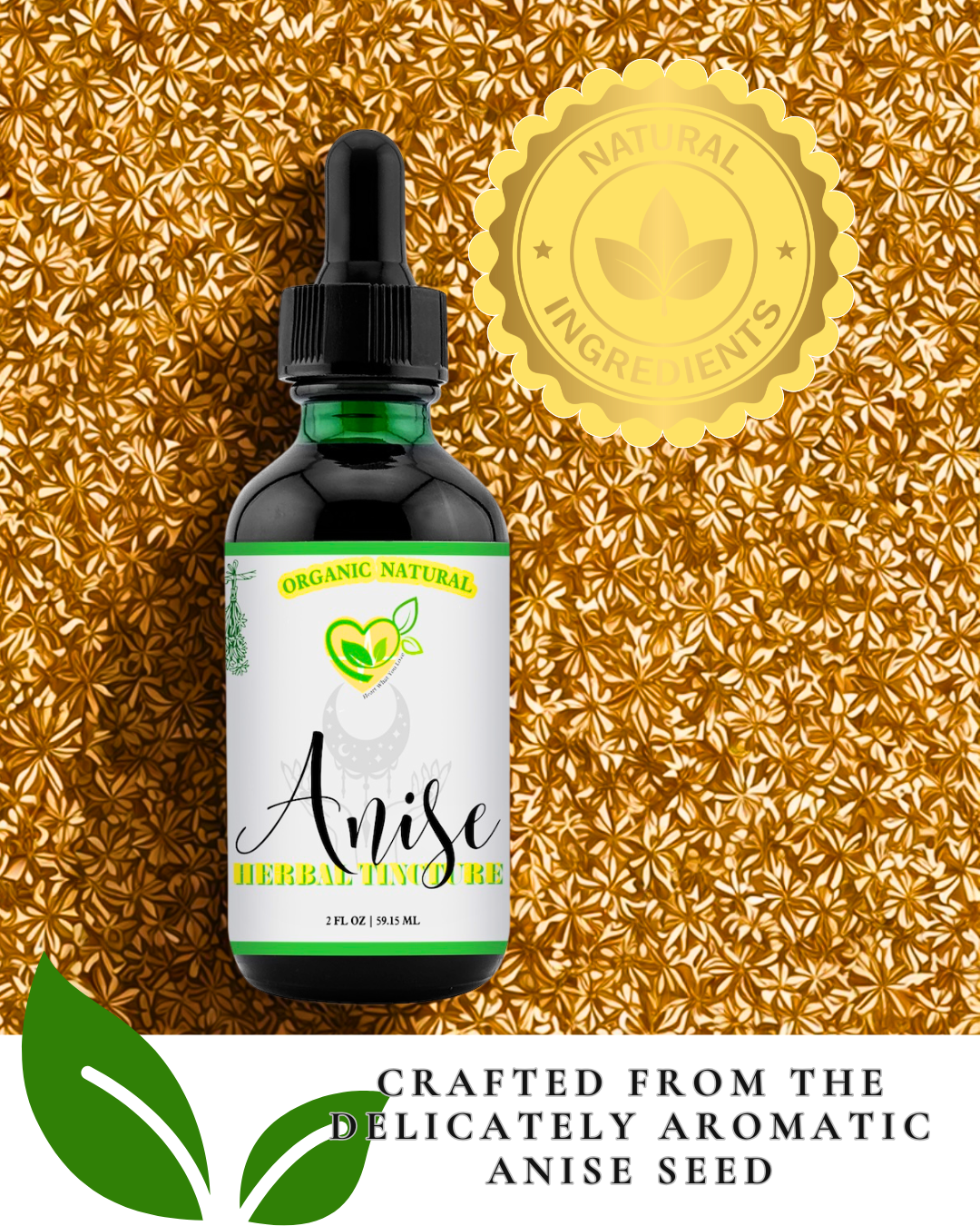 Anise Seed Tincture - Pimpinella anisum - 2 oz / 4 oz / 16 oz