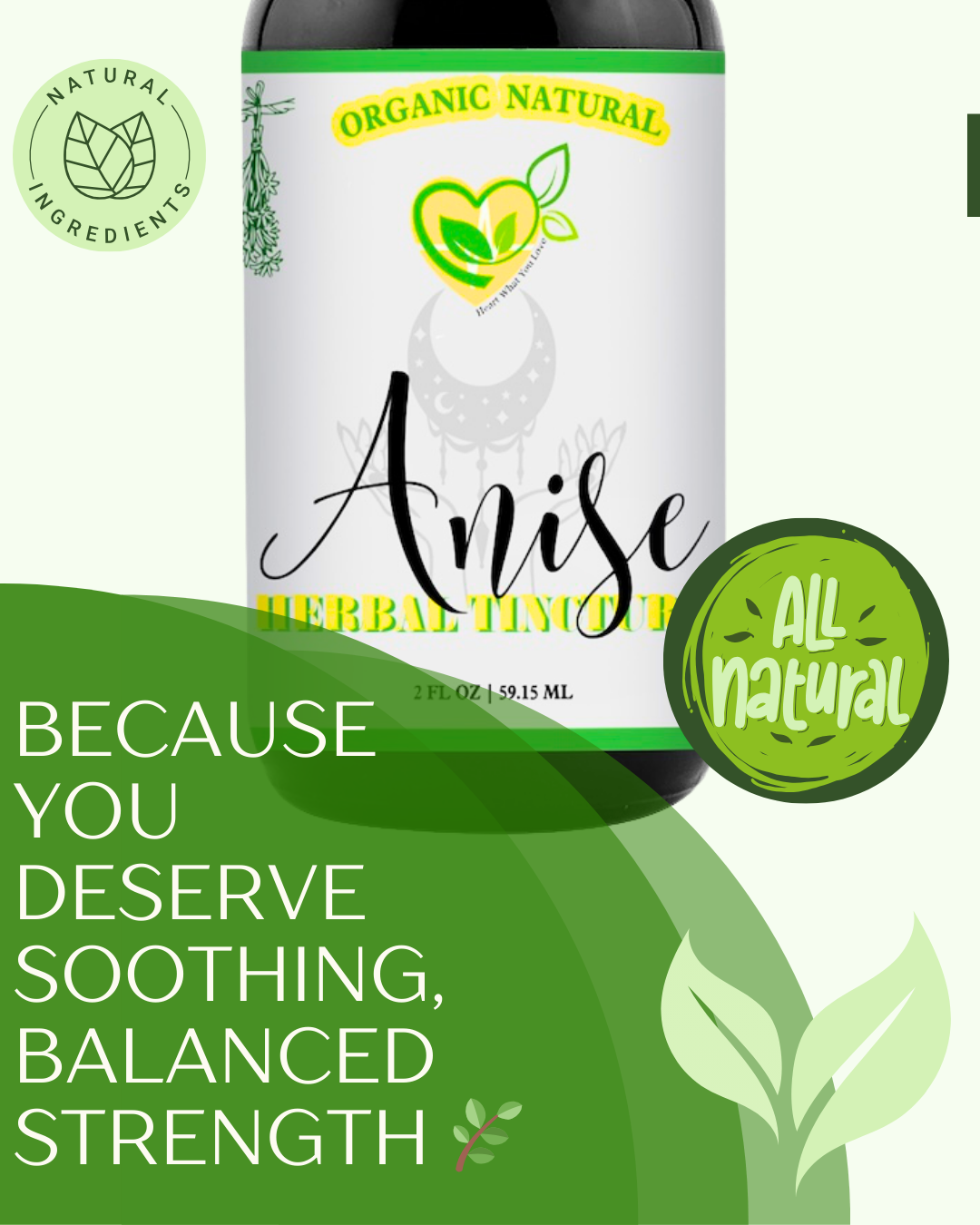 Anise Seed Tincture - Pimpinella anisum - 2 oz / 4 oz / 16 oz
