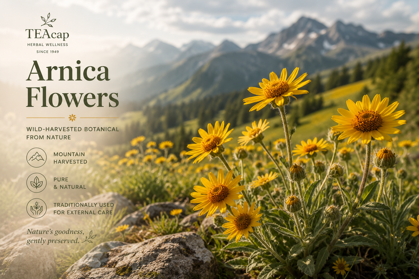 Arnica Flowers Whole or Powder | Arnica montana | 1 oz, 4 oz, 8 oz