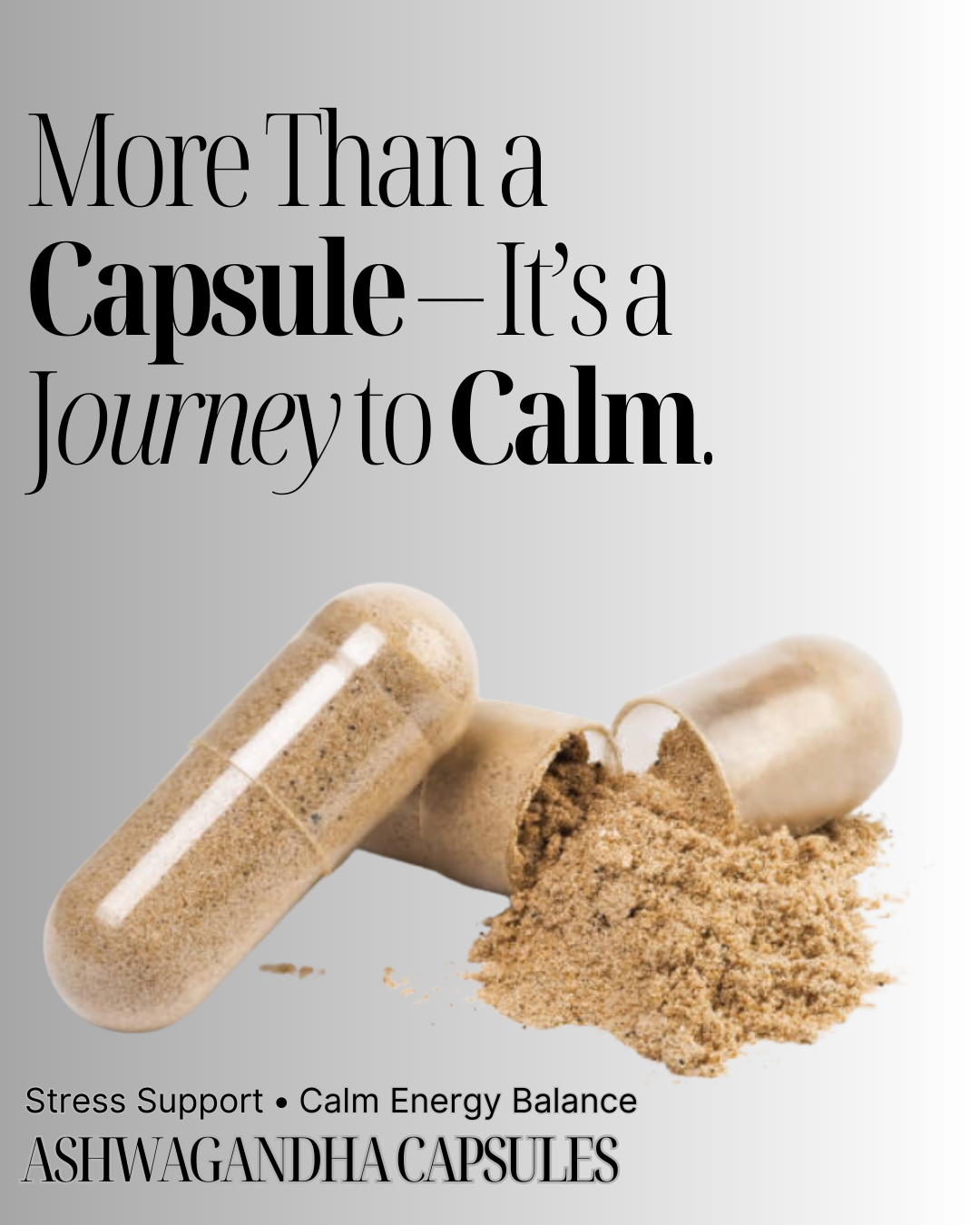 Ashwagandha Capsules, 60/120/180 Ct | Vegan, Plant-Based Herbal Supplement