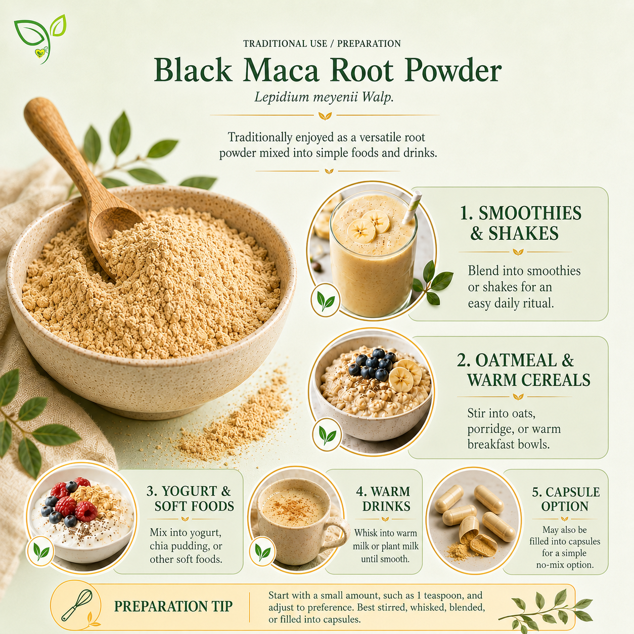Black Maca Root Powder | Lepidium meyenii | Pure Botanical Powder – Raw Peruvian, Non-GMO, Vegan, Gluten-Free