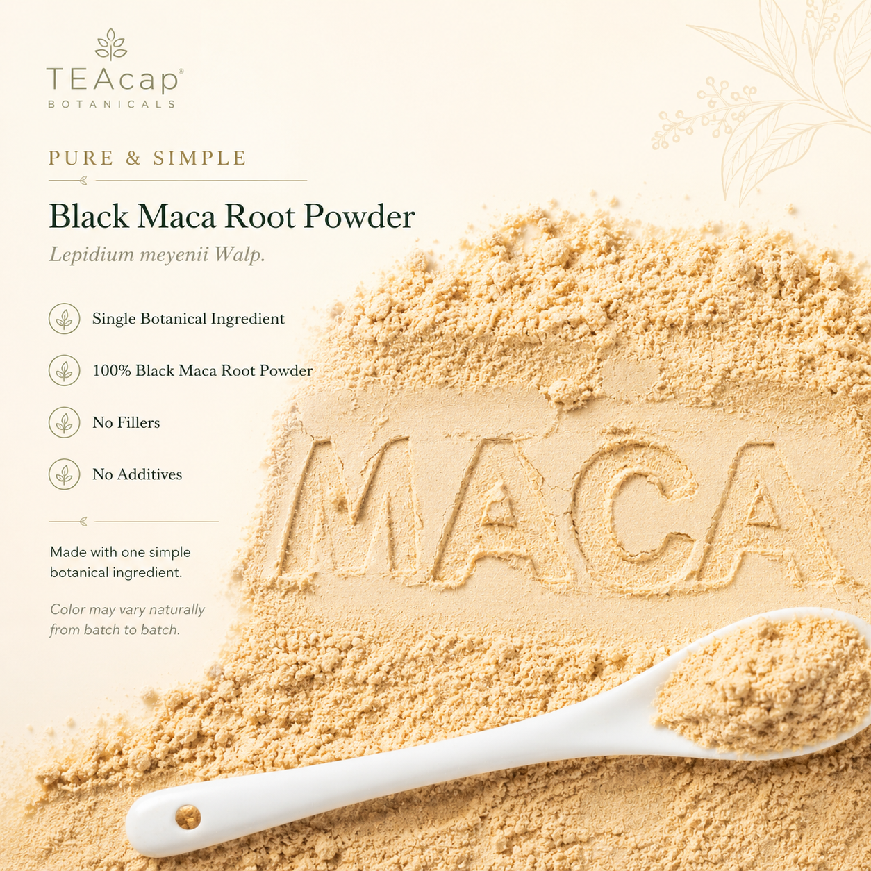 Black Maca Root Powder | Lepidium meyenii | Pure Botanical Powder – Raw Peruvian, Non-GMO, Vegan, Gluten-Free