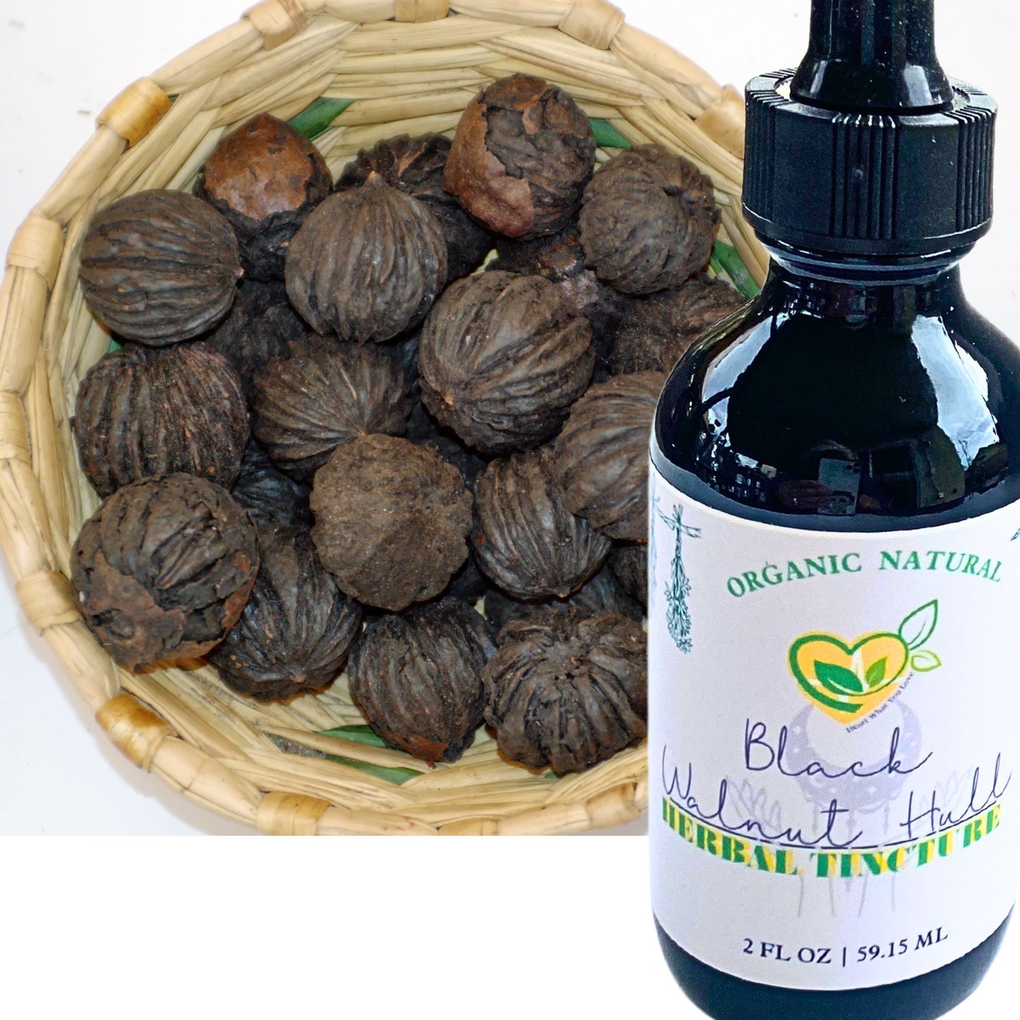 Organic Black Walnut Hull Tincture – 2 FL OZ – Natural Parasite Detox, Digestive Support, Immune Boost, Anti-Fungal Remedy
