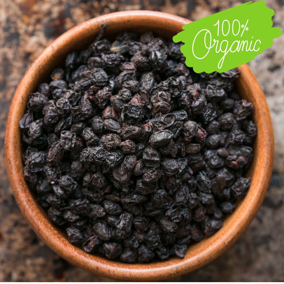 Elderberry Dried Whole Sambucus nigra Organic Kosher Berries Natural 1/4/8 OZ