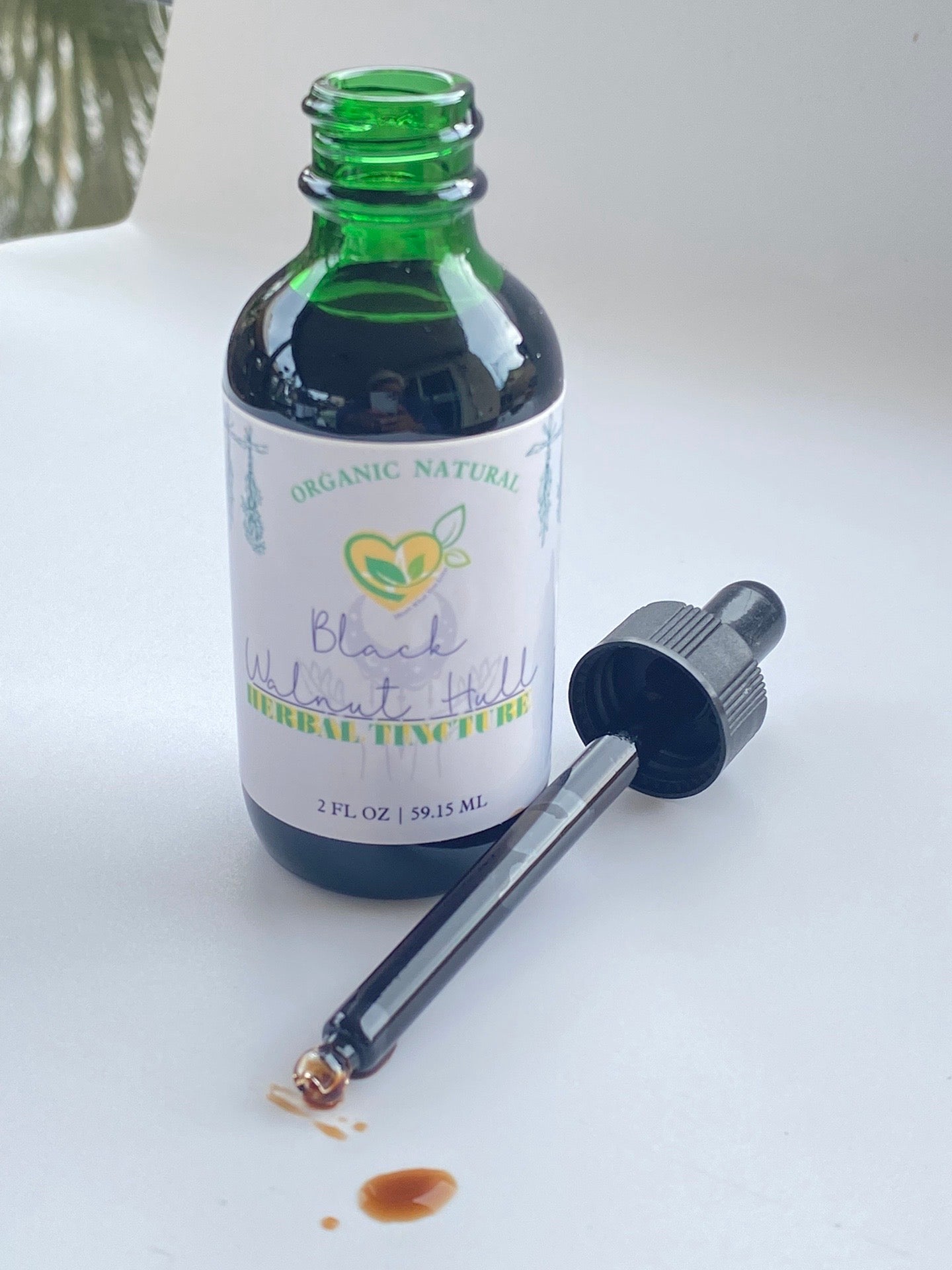 Organic Black Walnut Hull Tincture – 2 FL OZ – Natural Parasite Detox, Digestive Support, Immune Boost, Anti-Fungal Remedy