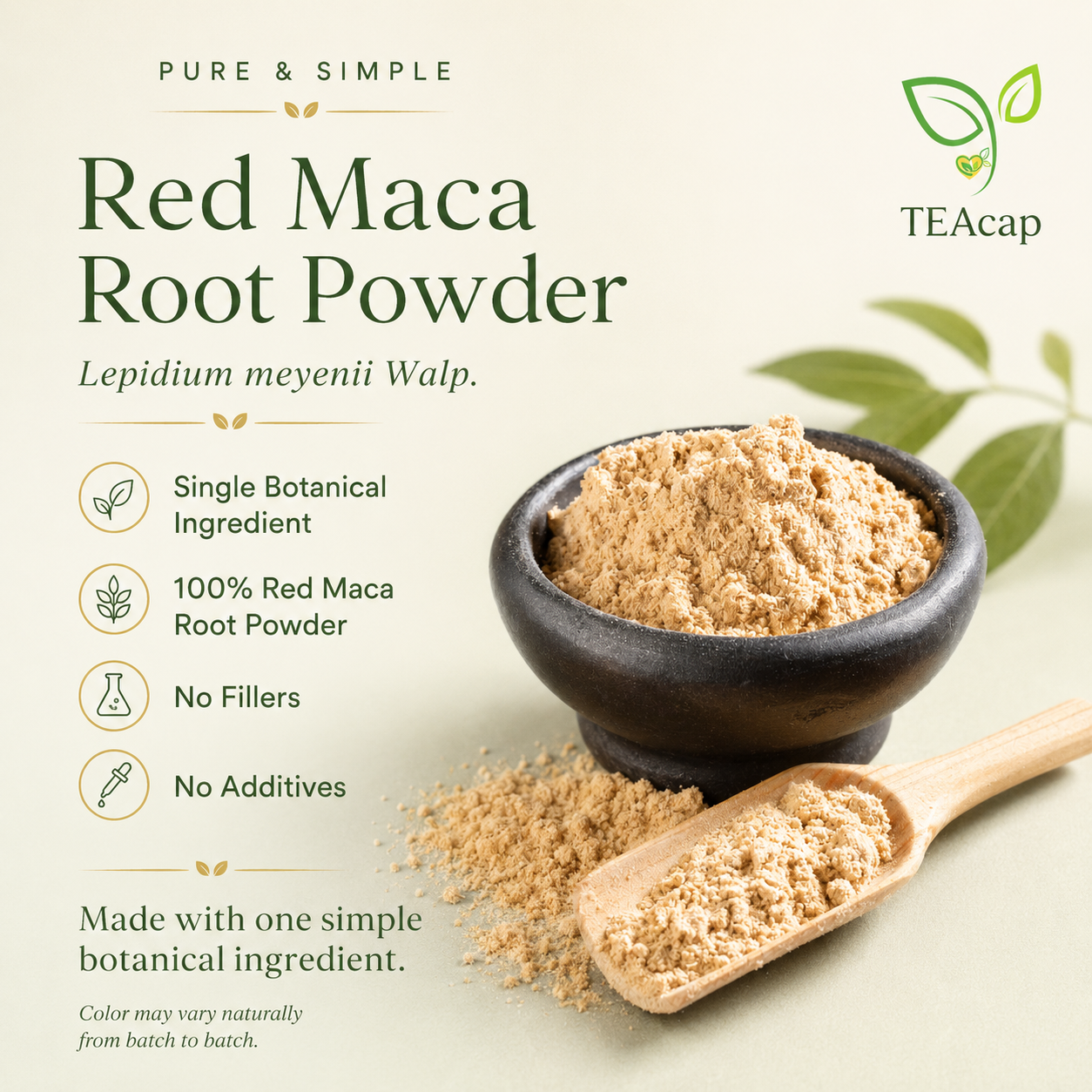 Red Maca Root Powder | Lepidium meyenii | Peruvian Botanical Powder