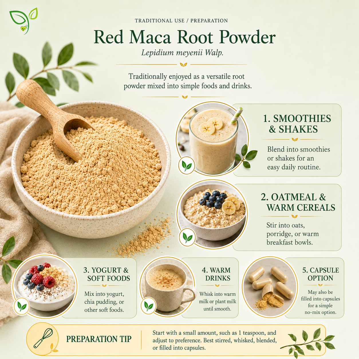 Red Maca Root Powder | Lepidium meyenii | Peruvian Botanical Powder