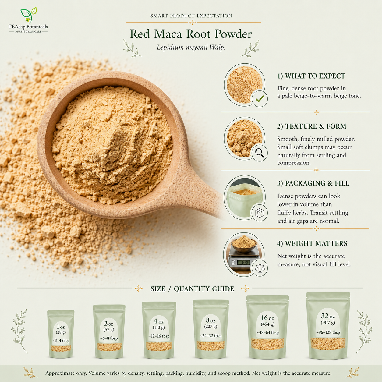Red Maca Root Powder | Lepidium meyenii | Peruvian Botanical Powder