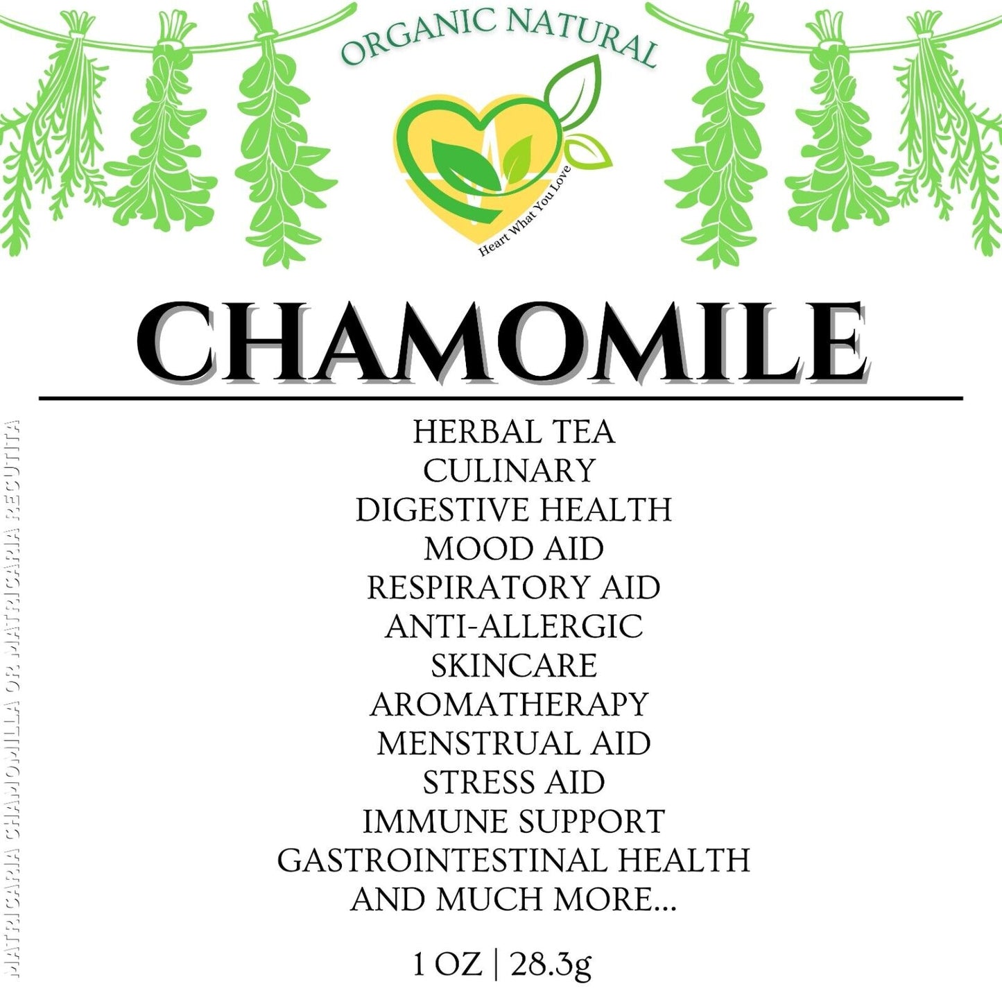 Organic Chamomile Flower Cut & Sifted Herb Natural Plant-base 28.3g | 1 oz Mood