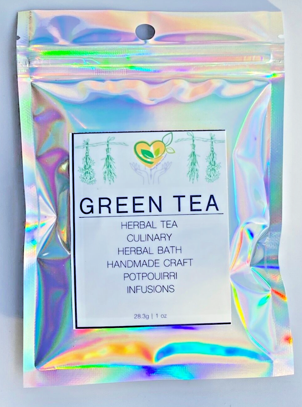 Green Tea Leaf Organic Dry Herb Natural 1 OZ Includes Caffeine