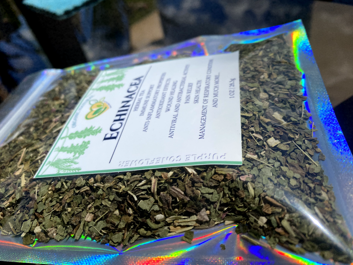 Echinacea Organic Herb Dried Cut Kosher Ready Echinacea Purpurea 28.3g 100% Pure