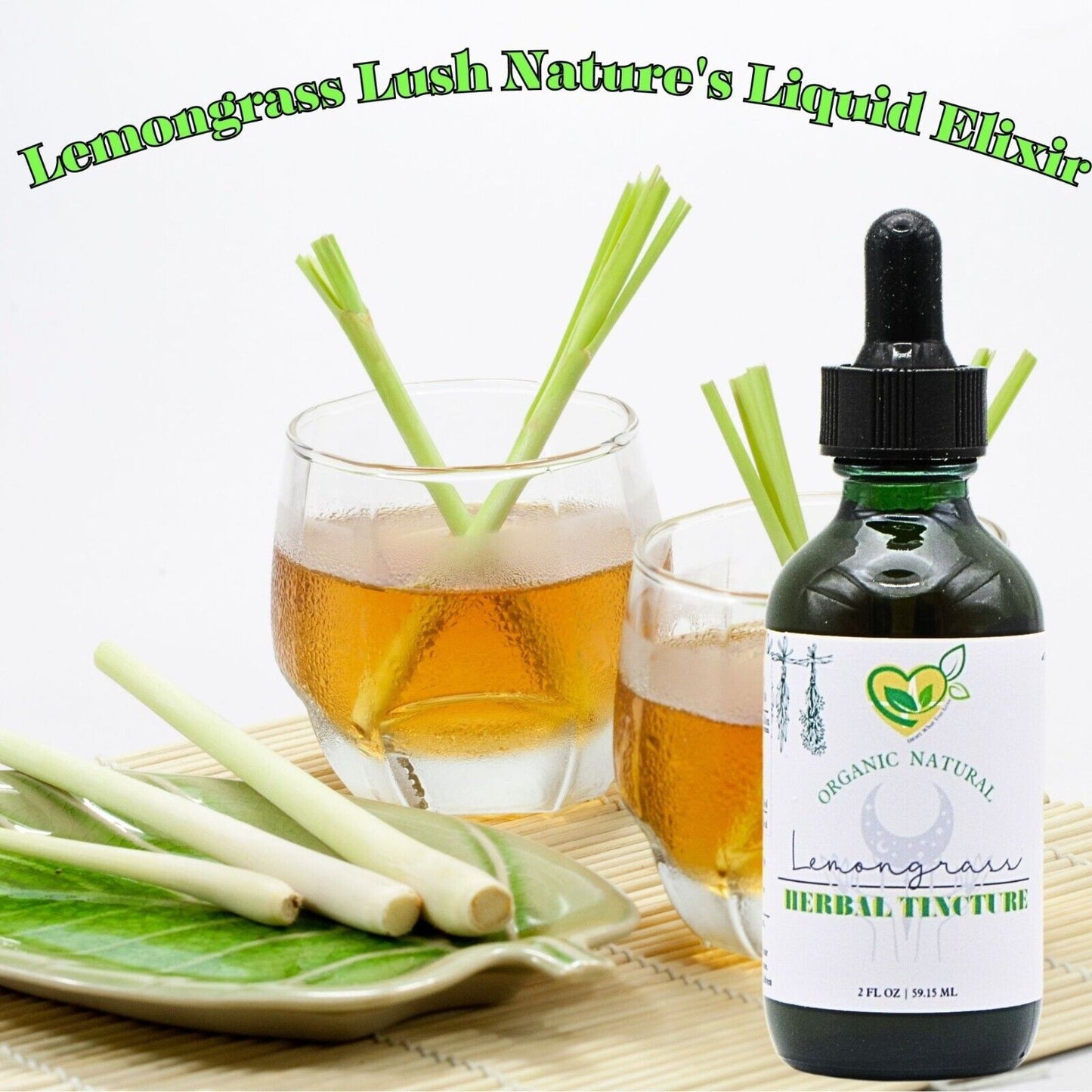 Lemongrass Tincture Power Liquid Herb Drops Natural Organic Weight Loss 2 oz