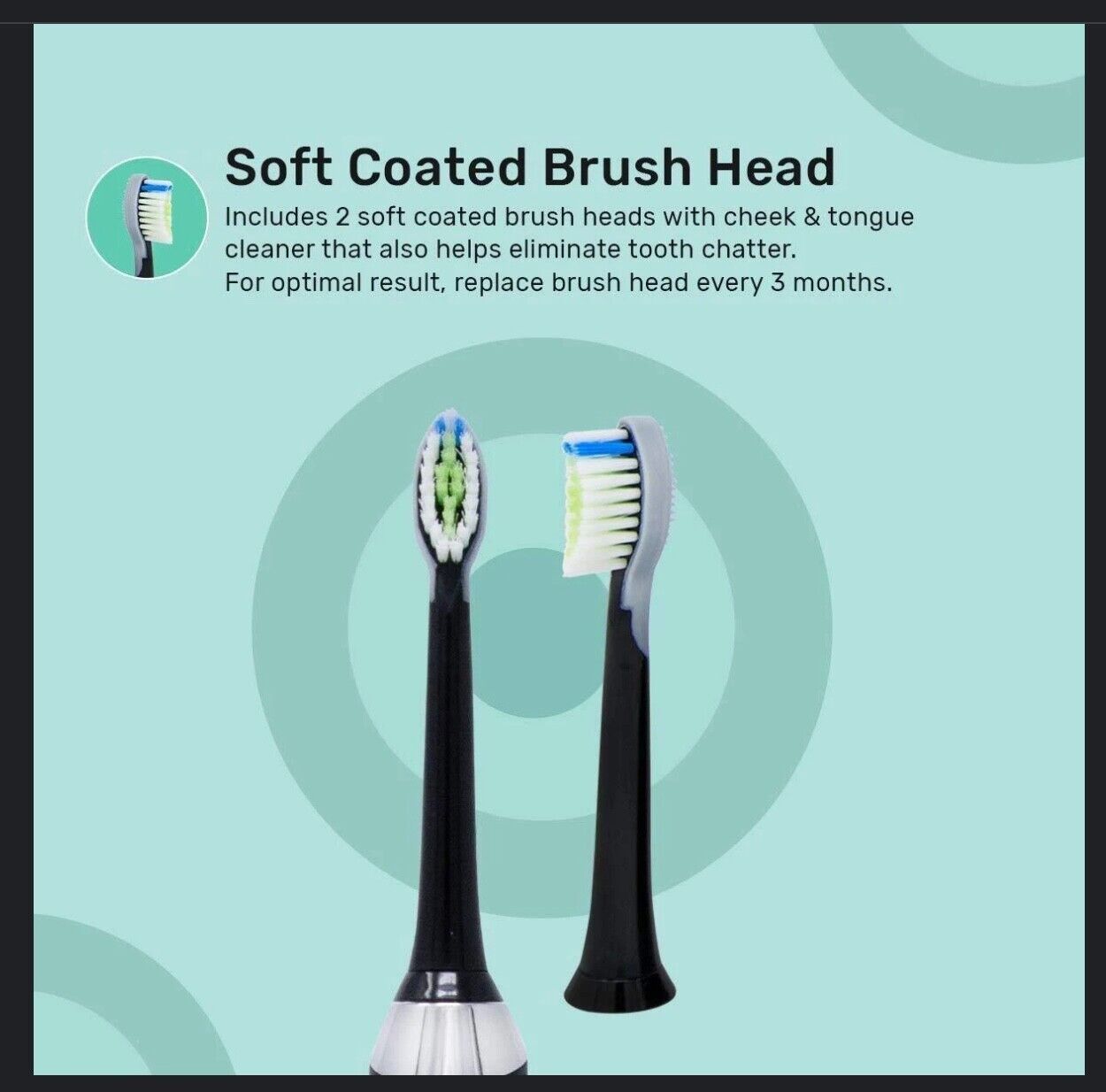 Dr Brite Sonic Electric Toothbrush 38K Strokes PerMin 4 Mode 3 Replacement Heads