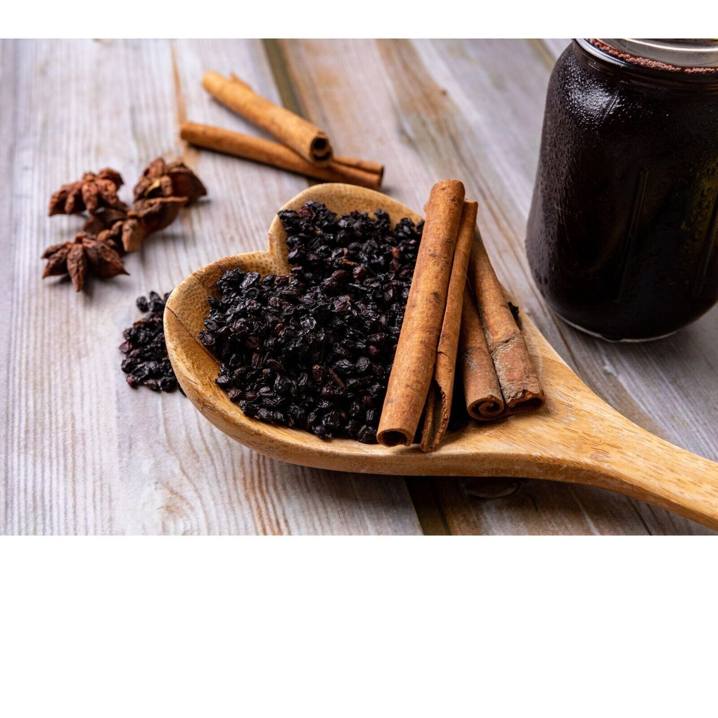 Elderberry Dried Whole Sambucus nigra Organic Kosher Berries Natural 1/4/8 OZ