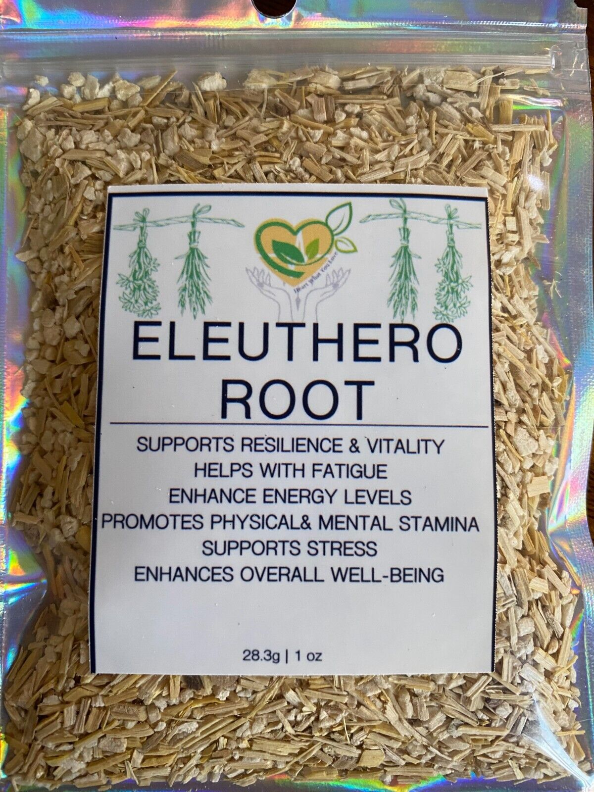 Eleuthero Root Cut & Sifted Certified Kosher Organic Dry Natural Health 28.3g