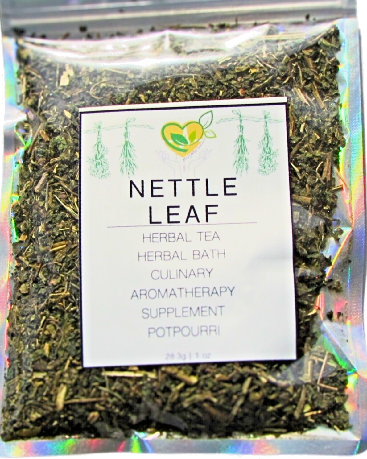 Certified Organic Stinging Nettle Leaf – 1 oz (28.3g) Kosher & All-Natural Herb