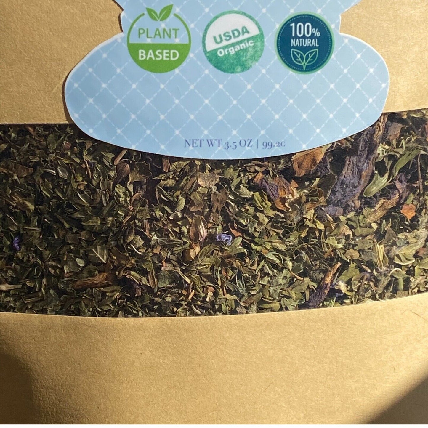 Gourmet Loose Tea A Blend of Peppermint, Butterfly Pea Flower Lemon Balm 3.5 OZ